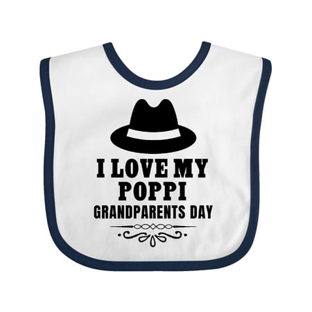 

Inktastic Grandparents Day I Love My Poppi Gift Baby Boy or Baby Girl Bib