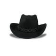 thumbnail image 2 of Jessica Simpson Women's Felt Macrame Trim Cowboy Hat, 2 of 6