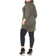 thumbnail image 3 of White Mark Women's Plus Size Super Stretch Button-Front Tunic Top, 3 of 4