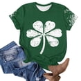 thumbnail image 7 of Fewfanhot Women's Clothing Irish Shamrock Shirts Patrick Clover Tshirt Green Graphic Tops, 7 of 7