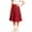 b_Red, variant on Sevevn Girls Pleated School Skirt Knee Length A Line High Waist Uniform Skirt Classic Midi Skater Skirt for Students Back to School Outfit Comfortable Soft Fabric Casual Daily Wear