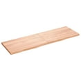 thumbnail image 1 of vidaXL Table Top Light Brown 160x50x(2-4) cm Treated Solid Wood Oak, 1 of 7