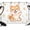 White, Gold, Brown, variant on 8x6ft Photo Backdrop, Cartoon Dog Soft Polyester Backdrop Curtains Photography Backdrops, Japanese Style Golden Star Cute Animals Brushed Background for Photoshoots Studio Video Portrait Parties