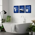 thumbnail image 4 of Hieng Blue Bathroom Decor Navy Bathtub Toilet Seat Wall Art Bathroom Rules Pictures Painting, 4 of 6