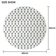 thumbnail image 6 of White Bigfoot and Pine Tree Pattern Round Tablecloth 60"x60",Wrinkle Wipeable Table Cloth for Kitchen Dining Room Picnic Patio Party, 6 of 6