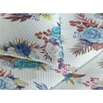 thumbnail image 3 of Ambesonne Spring Flowers Quilted Bedspread Set 3 Pcs, Delicate Floral Art, Queen, Ivory Multicolor, 3 of 4