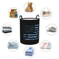 thumbnail image 6 of Daiia Navy Camouflage American Flag Round Laundry Basket with Handles Thickened Waterproof Circular hamper,Dirty Clothes Storage Basket for Bedroom,Bathroom,College Dorm-Small, 6 of 8