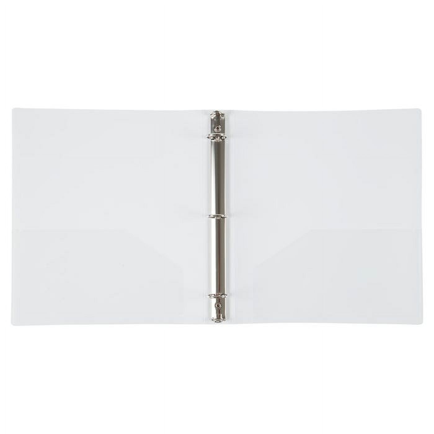 JAM Paper & Envelope Plastic Binder, 1 inch, White, 11.5 x 10.25, 1 Pack