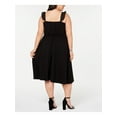 thumbnail image 2 of CITY STUDIO Womens Black Sleeveless V Neck Below The Knee Party Fit + Flare Dress Plus 1X, 2 of 4