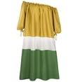 thumbnail image 3 of Plus Size Women Off Shoulder Oversized Maxi Dress Long Sleeve Loose Beach Kaftan, 3 of 3