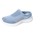 thumbnail image 5 of Rokment Womens Orthopedic Clogs Backless Walking Slides Sandals Lightweight Comfortable Mesh Athletic Nursing Driving Arch Support Mules Slip on Casual Sneakers Summer Fall Blue Size 8, 5 of 5
