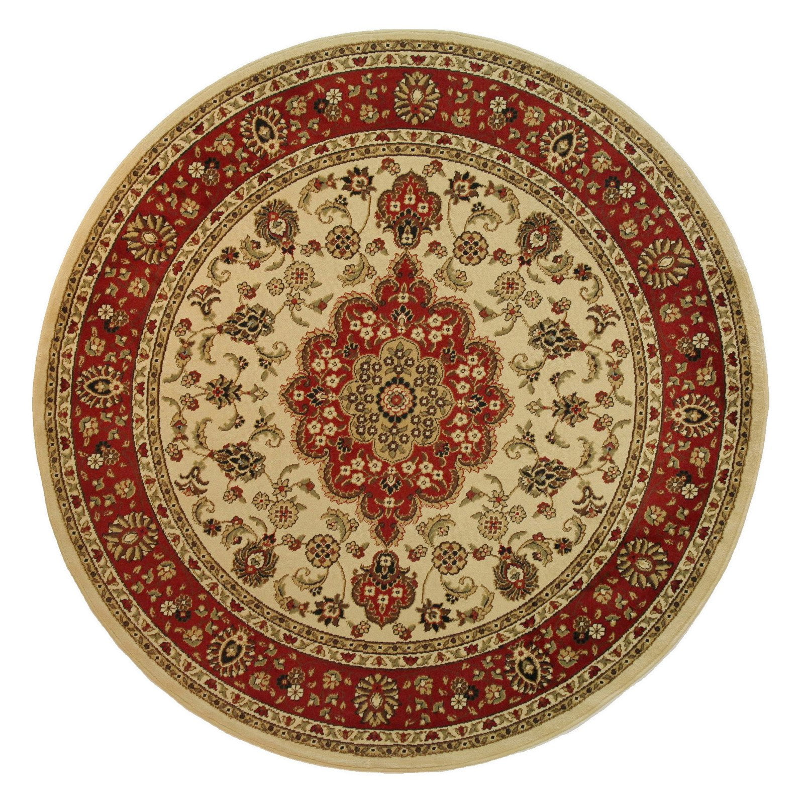 Well Woven Barclay Medallion Kashan Traditional Oriental & Persian Ivory 2'3" x 3'11" Area Rug