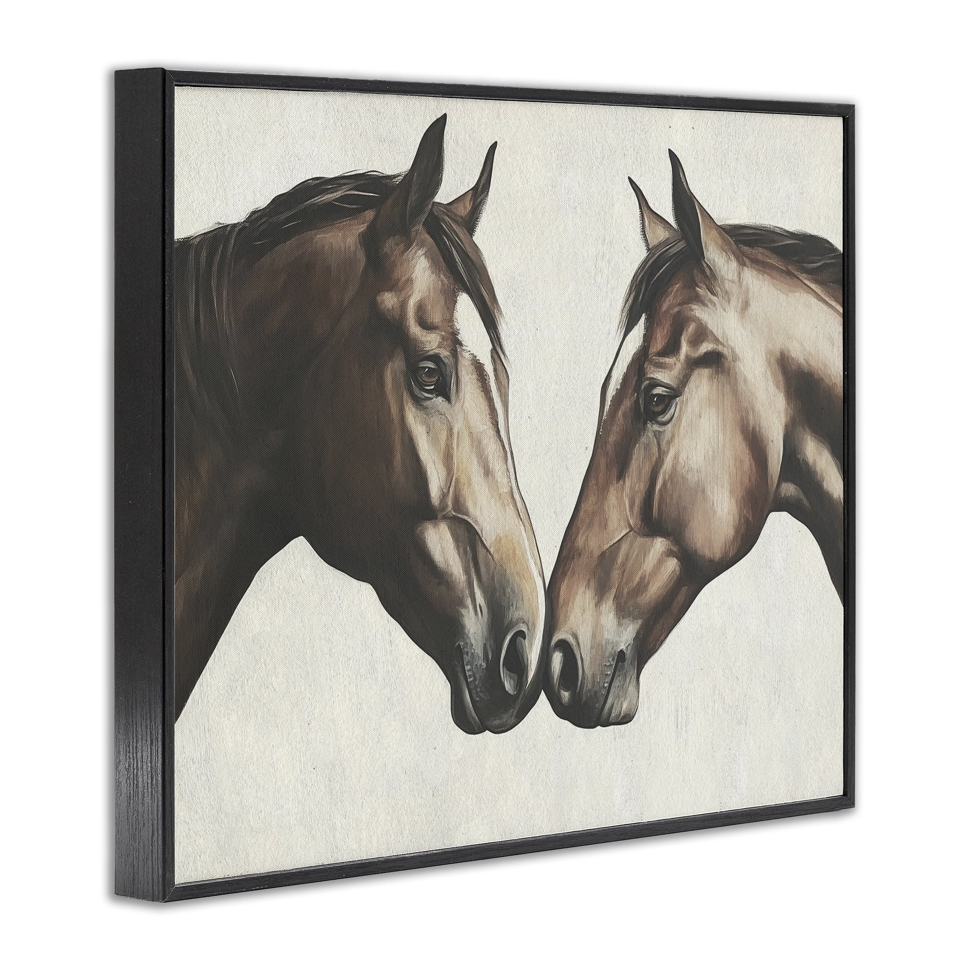Stupell Industries Equine Companions Pair Black Framed Giclee Art, design by Svetlana Aleynikova