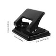 thumbnail image 2 of HEMOTON Hole Puncher Handheld Office Puncher Office Student 11.5X9cm Black, 2 of 8