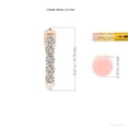 thumbnail image 4 of ANGARA Natural Classic Diamond Hinged Hoop Earrings in 14K Rose Gold for Women (Size-2.3mm| Color-K| Clarity-I3) | April Birthstone, Anniversary, Jewelry Gift for Women | Natural Diamond Earrings, 4 of 9