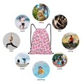 thumbnail image 6 of Fuzoiu Cute Flamingo Print Drawstring Backpack for Gym, Travel, Yoga,Sports Sackpack String Bag for Women Men-Medium, 6 of 6