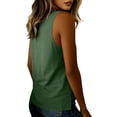 thumbnail image 4 of Cilsoka Womens Scoop Neck Linen Tank Tops Button Down Sleeveless Shirts Vest Top, 4 of 5
