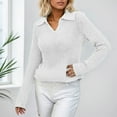 thumbnail image 2 of Fgnfyis Women Pullover Sweater Stylish Knit Top for Casual Outings Comfortable Fit Versatile for Spring Fall Winter White XXXL, 2 of 6