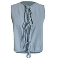 thumbnail image 5 of Lixiuxyad Popcorn Tops for Women Women's Washed Belted Vest Stylish And Versatile, 5 of 6
