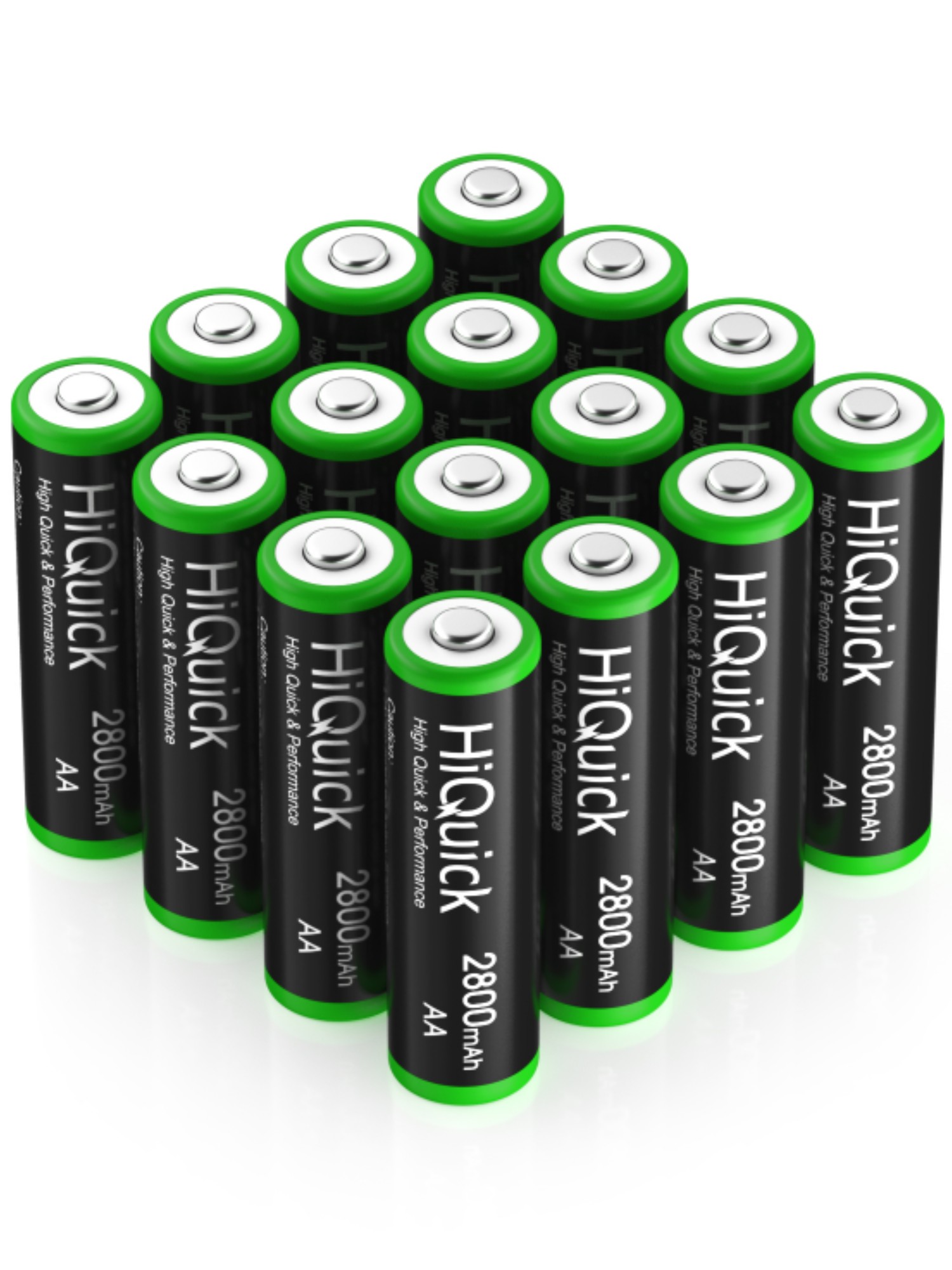 HiQuick 16 Pack AA Rechargeable Batteries 2800mAh 1.2V Ni-Mh Battery