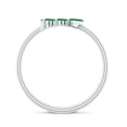 thumbnail image 3 of Rosec Jewels Womens Baguette Cut Emerald Three Stone Ring, Emerald Ring, 3 Stone Emerald Ring, 14K White Gold, US 8.50, 3 of 9