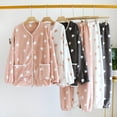 thumbnail image 4 of FAWUUDO Women's Cotton Long Sleeve Pajama Set Button Down Pjs Set, 4 of 4