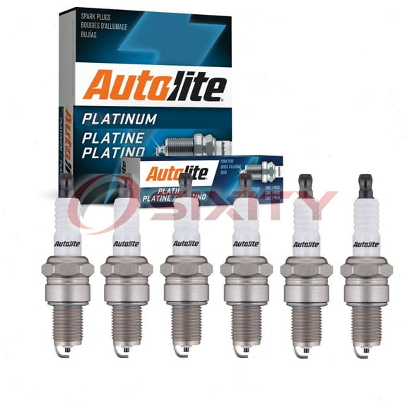 6 pc Autolite AP646 Platinum Spark Plugs for 105 3142 AGR52-6 W14EXR-U15 Ignition Wire Secondary Fits select: 1990-2000 DODGE GRAND CARAVAN, 1990-2000 CHRYSLER TOWN & COUNTRY