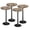 Faux Marble, variant on SONGMY Round Bistro Pub Table 2 Pack Modern Style Metal Base MDF Top Cocktail Bar Table Counter Bar Height for Pub, Dining Room, Party (Full Black)