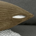 thumbnail image 4 of Deconovo Decorative Corduroy Throw Pillow Covers with Stripe Pattern Solid Cushion Covers for Couch Chair Pack of 2 22 x 22 inch Khaki, 4 of 6