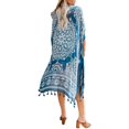 thumbnail image 2 of Xishao Cárdigan Protector Solar Estampado de Cubre Bikini de Playa para Mujer B-Azul B-Azul Xishao ropa, 2 of 2