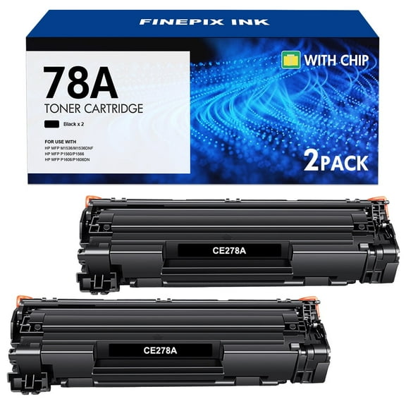 78A Black Toner Cartridge Compatible for HP 78A CE278A Laserjet Pro M1536 M1536DNF P1606DN P1606 P1560 P1566 Printer Ink 2-Pack