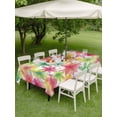 thumbnail image 4 of Outdoor Tablecloth with Umbrella Hole for Patio/Picnic/Party/Camping, Colorful Spring Floral Waterproof Table Cloth Rectangle Table Cover Washable, Elegant Pastoral Watercolor Flowers (54"x 80"), 4 of 8