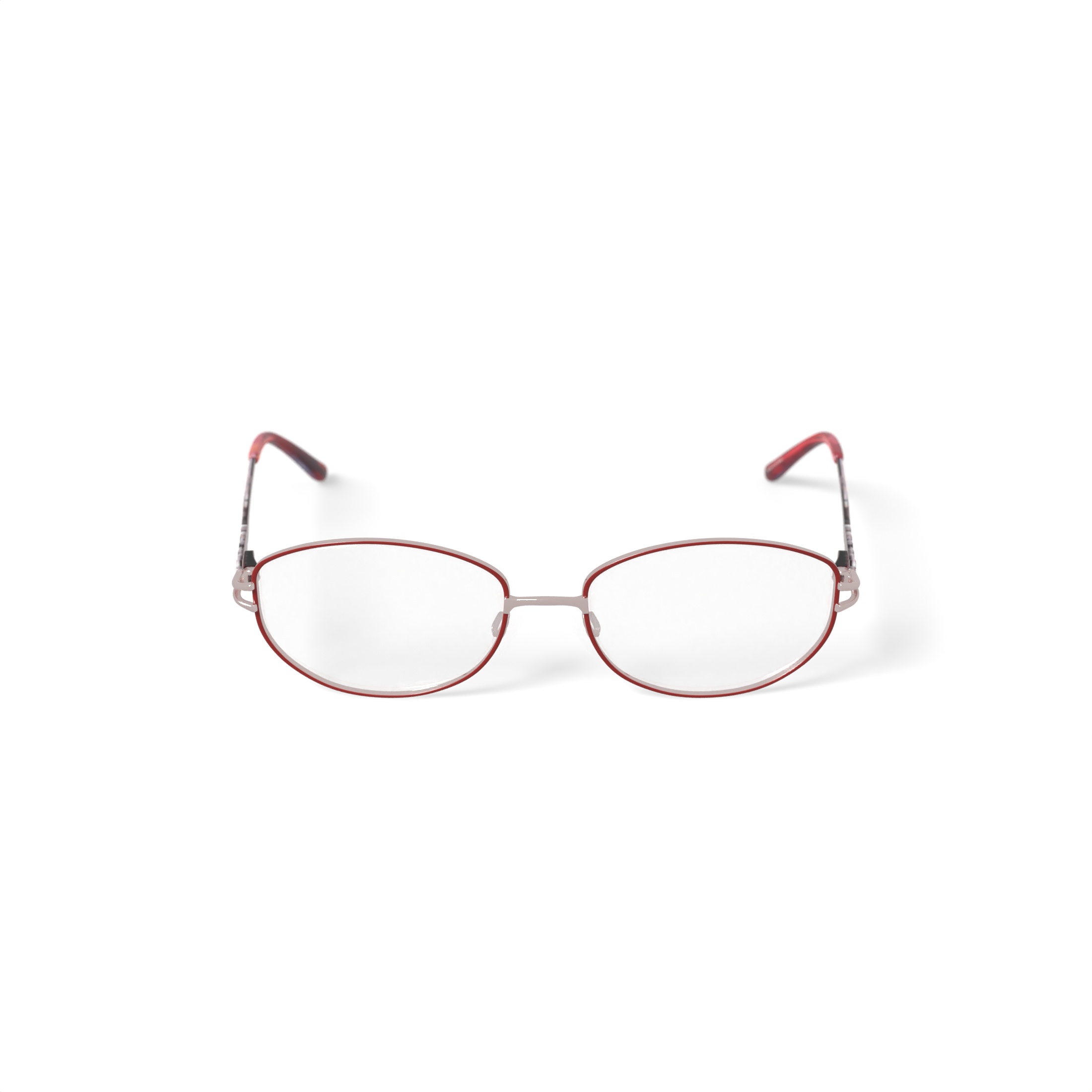 Walmart Women's MV028 Edith Oval Prescription Eyeglasses with Case, Red