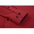thumbnail image 4 of Alex Vando Mens Dress Shirts Regular Fit Long Sleeve Stretch Business Dress Shirts for Men, 4 of 5