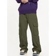 thumbnail image 4 of Pantalones cargo ZAFUL con bolsillo plano en paracaídas para hombre, color verde M, 4 of 5