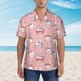 thumbnail image 5 of Uemuo Girl Rabbit Printed Regular Fit Short Sleeve Casual Hawaiian Shirt for Men,Aloha shirt,Tropical shirt,Floral print shirt,Vacation Beach shirt-XX-Large, 5 of 9
