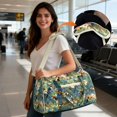 thumbnail image 3 of Garronmavis Large Quilted Duffle Bag for Women Tropical Toucan Floral Print Weekender Travel Carry On Overnight Gym Dance Tote Bag with Zipper Pockets, 3 of 7