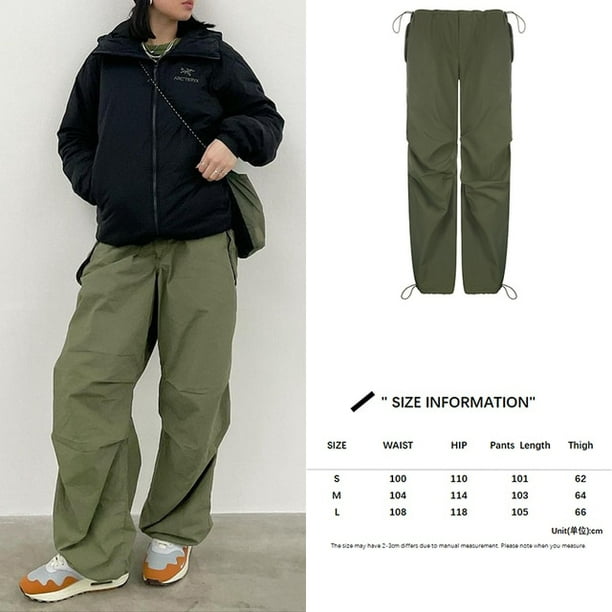 Yeshape Women's Cotton Low-Rise Cargo Pants with 5 Pockets/Baggy Wide Leg  Y2K & Street Style : : Clothing, Shoes & Accessories
