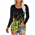 thumbnail image 1 of Pompotops Blouse Décontractée Ample à Col Rond Imprimée à Manches Longues pour Femmes, 1 of 5