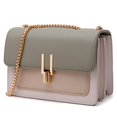 thumbnail image 1 of Bolsos cruzados con bloques de color para mujer, bolsos cruzados de cuero, bolsos lindos de diseñador, bolso de hombro, tamaño mediano, 1 of 5