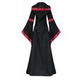 thumbnail image 2 of Womens Retro Halloween Dresses for Women Medieval Viking Costume Plus Size Renaissance Dress Witch Dress With Hooded Vestidos de Moda para Mujer, 2 of 6