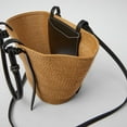 thumbnail image 4 of Straw Bag for Women, GMYLE Woven Straw Rattan Handbag Shoulder Crossbody Bag Tote Bucket Bag Large Capacity Fashion Spring Summer Travel Shopping Beach Picnic, Gift for Mother Wife Girlfriend (Brown), 4 of 4