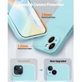 thumbnail image 3 of for iPhone 14 Case, Upgraded Silicone 14 Phone Case [2 Pack Screen Protectors][Camera Protection] Shockproof Women Men Girl Protective Case Cover for iPhone 14 6.1" - Light Cyan, 3 of 12
