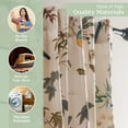 thumbnail image 3 of Hokuzai 100% Cotton Curtain One Panel for Living Rooms Bedrooms Offices Tailored with a Rod Pocket and Loop for Easy Hanging (Beige, 50 Inch by 96 Inch)., 3 of 10