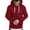 Red, variant on Mens Casual Splicing Design Hooded Sweater Large Size Comfortable Pullover with Modern Style for Everyday Wear