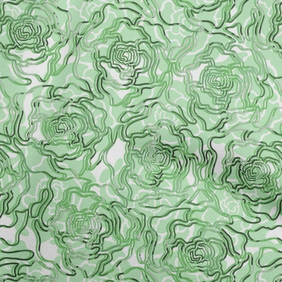 oneOone Cotton Poplin Green Fabric Abstract Sewing Material Print Fabric By The Yard 42 Inch Wide