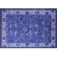 thumbnail image 1 of Ahgly Company Machine Washable Indoor Rectangle Oriental Blue Industrial Area Rugs, 7' x 9', 1 of 4