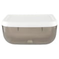 thumbnail image 2 of Organizador de baño moderno para papel higiénico y dispositivos Caja de pañuelos de pared negra transparente con soporte para teléfono, 2 of 8