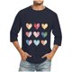 thumbnail image 1 of Camisas de Manga Larga para los Hombres Día de San Valentín Impresión Cuello Redondo Moda Casual, Mezcla de Poliéster de Lino de Algodón para Primavera Verano, 1 of 1