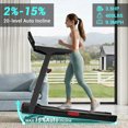 thumbnail image 4 of LEZEE 15% Treadmill Auto Incline, Foldable Home Treadmill with 3-Level Adjustable Console and Quiet 3.5 HP Motor, Max. 400lbs, 4 of 11